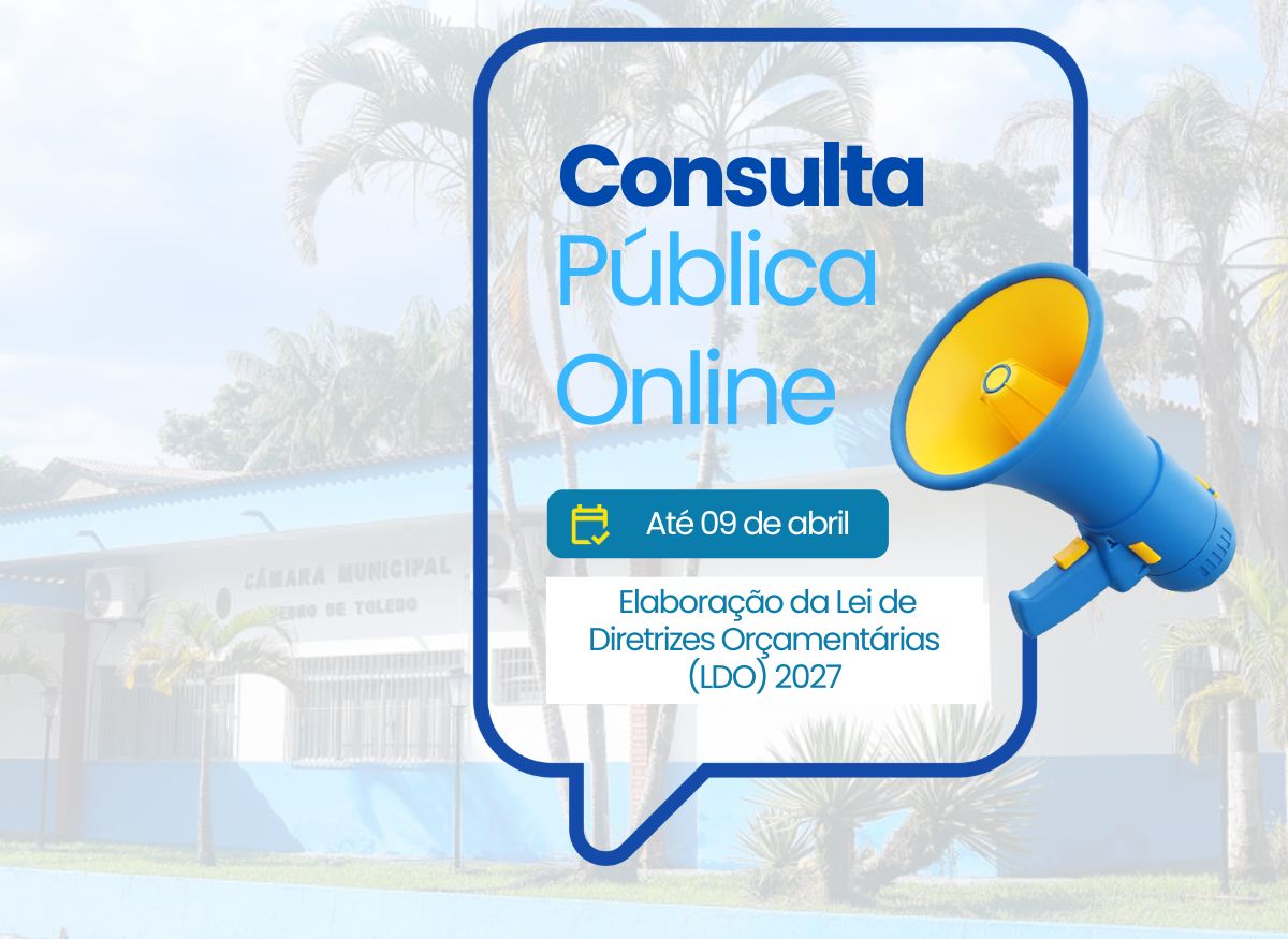 Consulta Pública - LDO-2027 - Venha partipar!