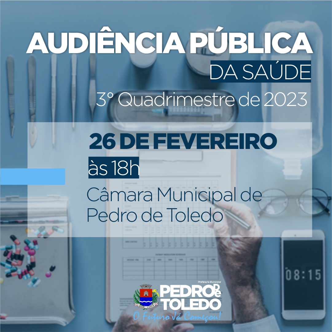 Audiência Pública da Saúde será na segunda, 26-02