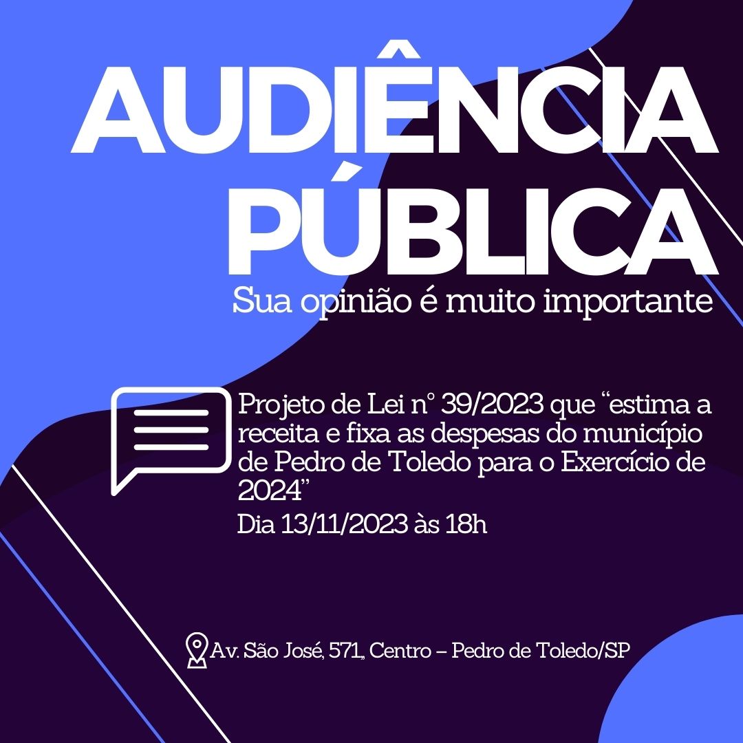 Audiência Pública - PL 39/2023