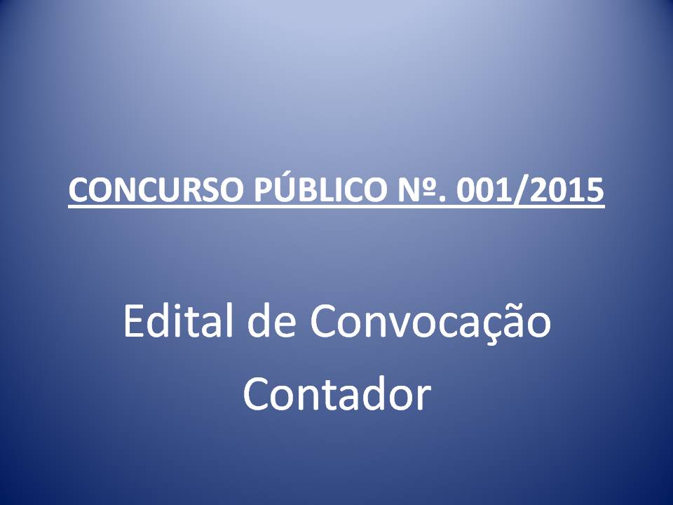 Edital de Convocação - Contador