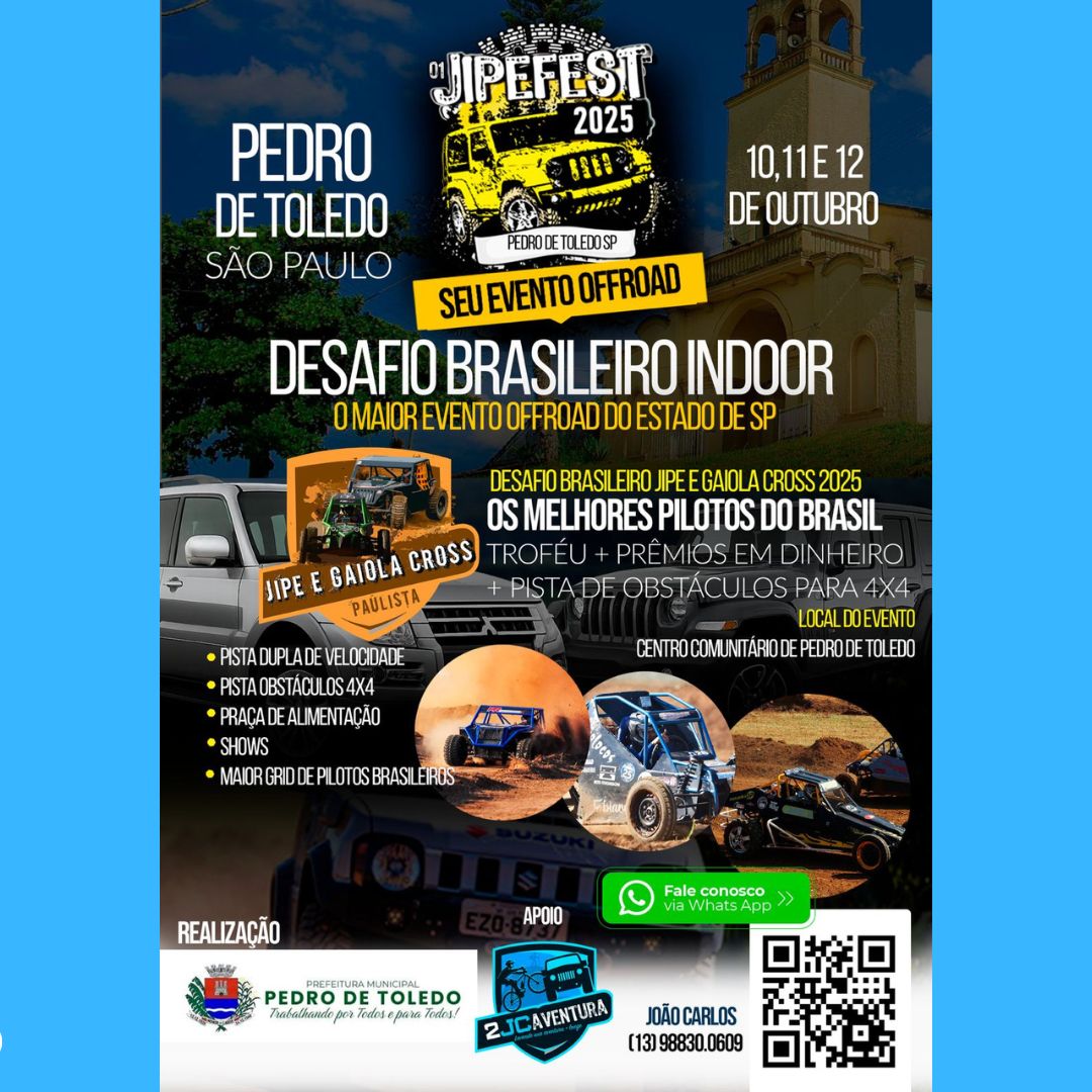Câmara Municipal de Pedro de Toledo apoia a realização do Jipe Fest 2025