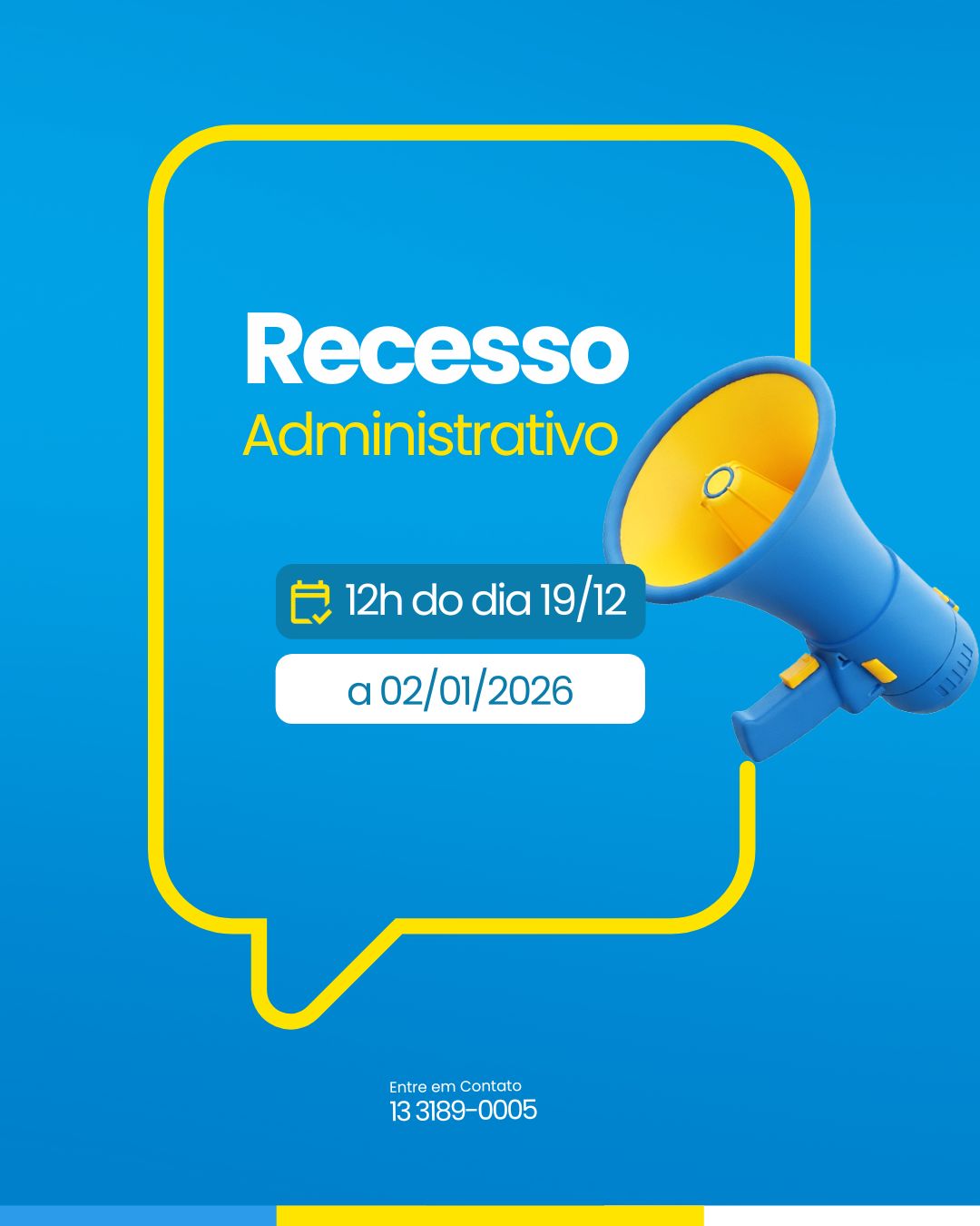 Câmara Municipal de Pedro de Toledo anuncia Recesso Funcional de Fim de Ano